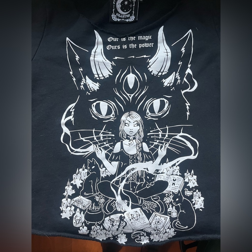 Killstar Black Mystical Cat Sweater